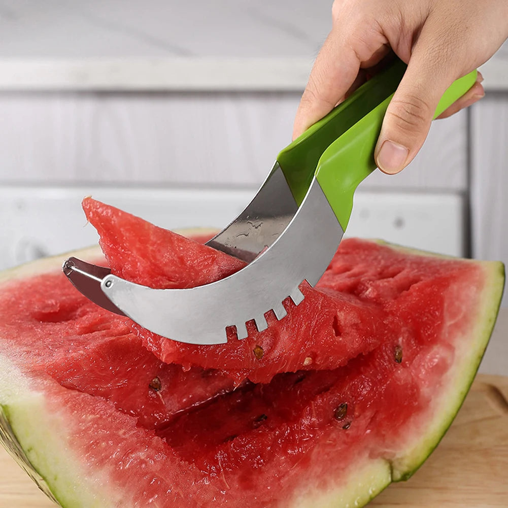 Watermelon Slicer with Non-Slip Handle – Stainless Steel Peaceful Pleasures Health and Wellness