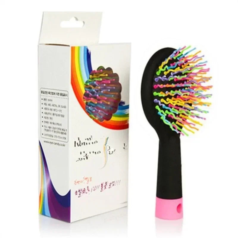 Children Pocket Travel Hairdressing Kids Detangling 4 Colors Rainbow Massage Comb Hairstyling Brush Wholesale Free Shipping Peaceful Pleasures Health and Wellness
