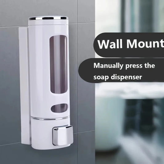 400ml Shower Soap Dispenser Wall Mounted Shampoo And Conditioner Dispenser Adhesive Handwashing Fluid Dispenser Peaceful Pleasures Health and Wellness