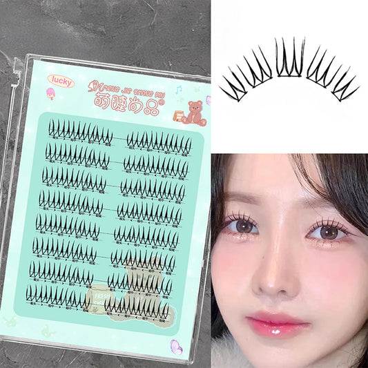 8-Row 3D Cluster False Eyelashes | Korean C-Curl Lash Set False Eyelash Clusters Peaceful Pleasures Health and Wellness