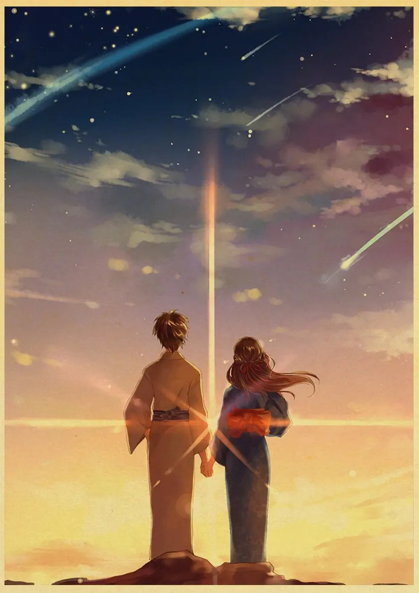 Your Name Anime Poster – Shinkai Makoto Canvas Wall Art