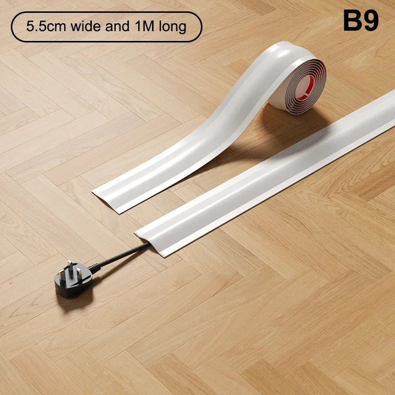 Soft PVC Floor Cord Cover | Cable Hider Wire Protector Floor Cable Hider Peaceful Pleasures Health and Wellness A18