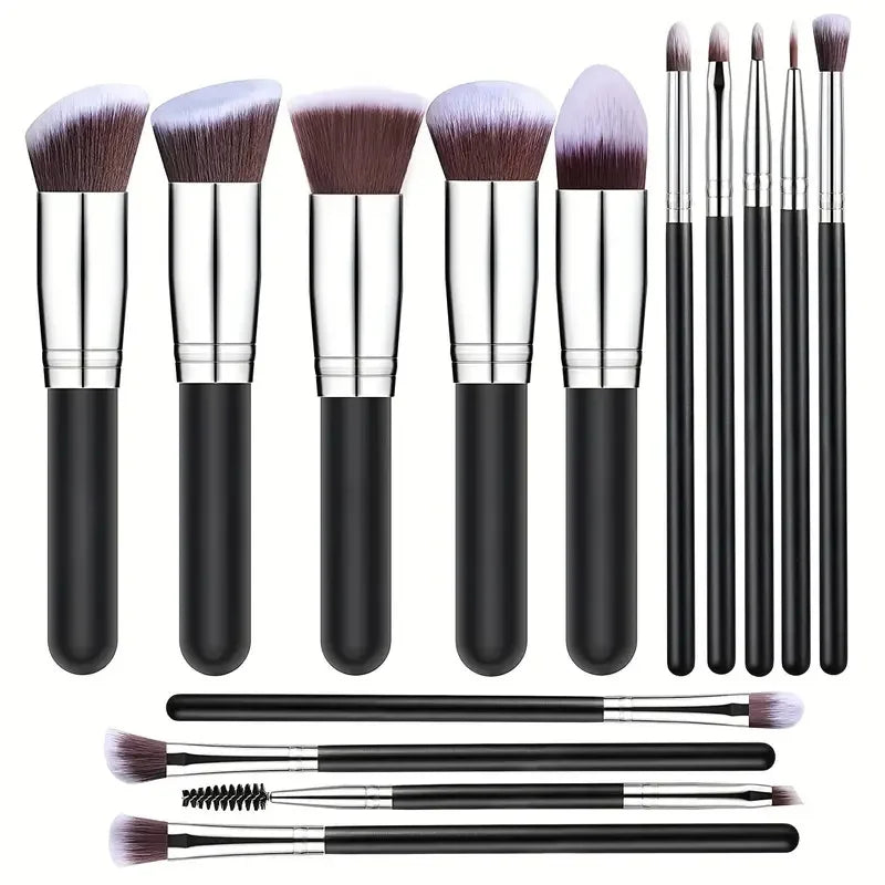 RUNTOIN 14-16Pc Professional Makeup Brush Set – Face & Eye