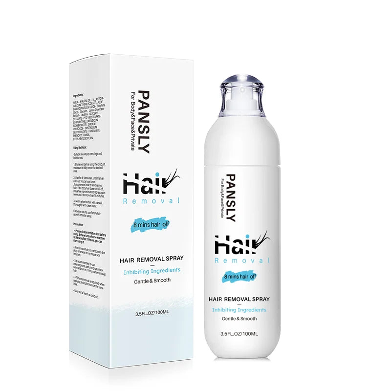 100ML Hair Removal Spray Hair Growth Inhibitor Spray Painless Hair Reduction Permanently Inhibits Hair Growth Skin Silky Smooth Peaceful Pleasures Health and Wellness 100ml removal spray