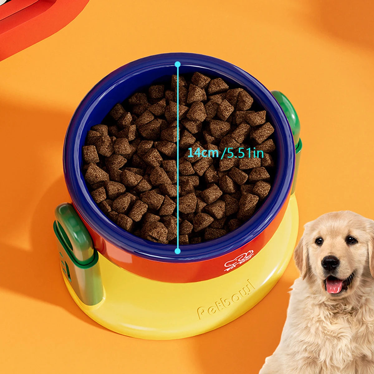 1PC Pet Suction Cup Bowl with 3 Adjustable Height Suitable for Dogs Cats to Protect the Cervical Vertebrae Pet Feeder Water Bowl Peaceful Pleasures Health and Wellness