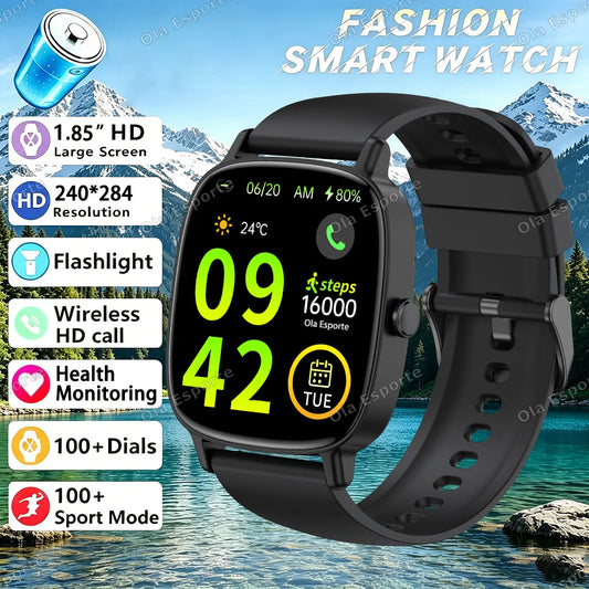 Ola Esporte 1.85" Smart Watch – Bluetooth Call & Fitness Tracker Smartwatch Peaceful Pleasures Health and Wellness