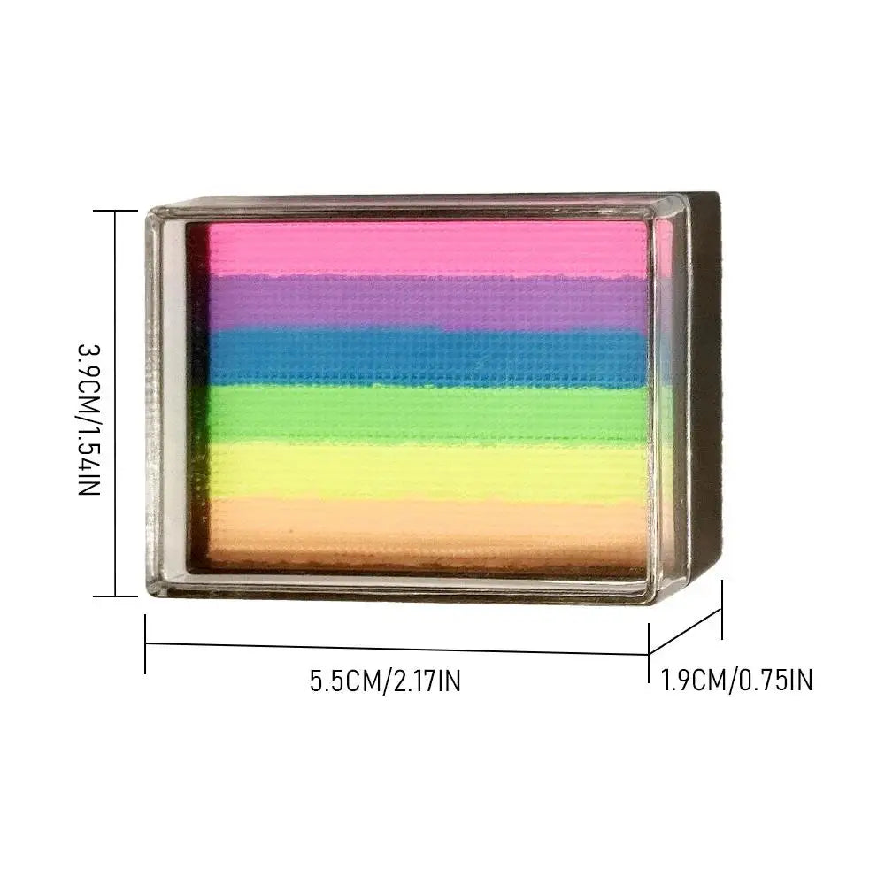 Rainbow Face & Body Paint Palette – 25g Washable Split Cake