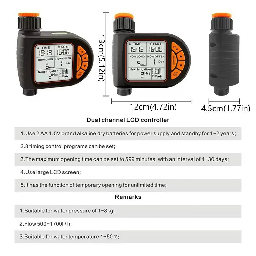 Smart Digital Garden Water Timer – Auto Irrigation Controller