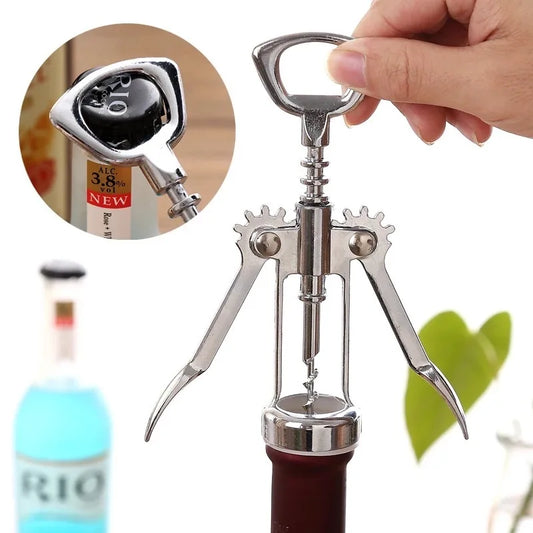 Wing Corkscrew Wine & Beer Bottle Opener | Stainless Steel Wine Bottle Opener Peaceful Pleasures Health and Wellness