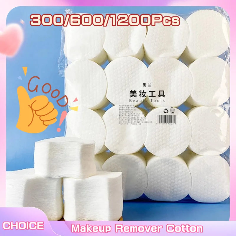 Organic Cotton Rounds 300/600/1200 Ct – Soft & Hypoallergenic