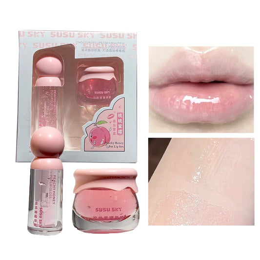 Peach Honey Jar Lip Balm Kit – Moisturizing & Nourishing Lip Balm Kit Peaceful Pleasures Health and Wellness