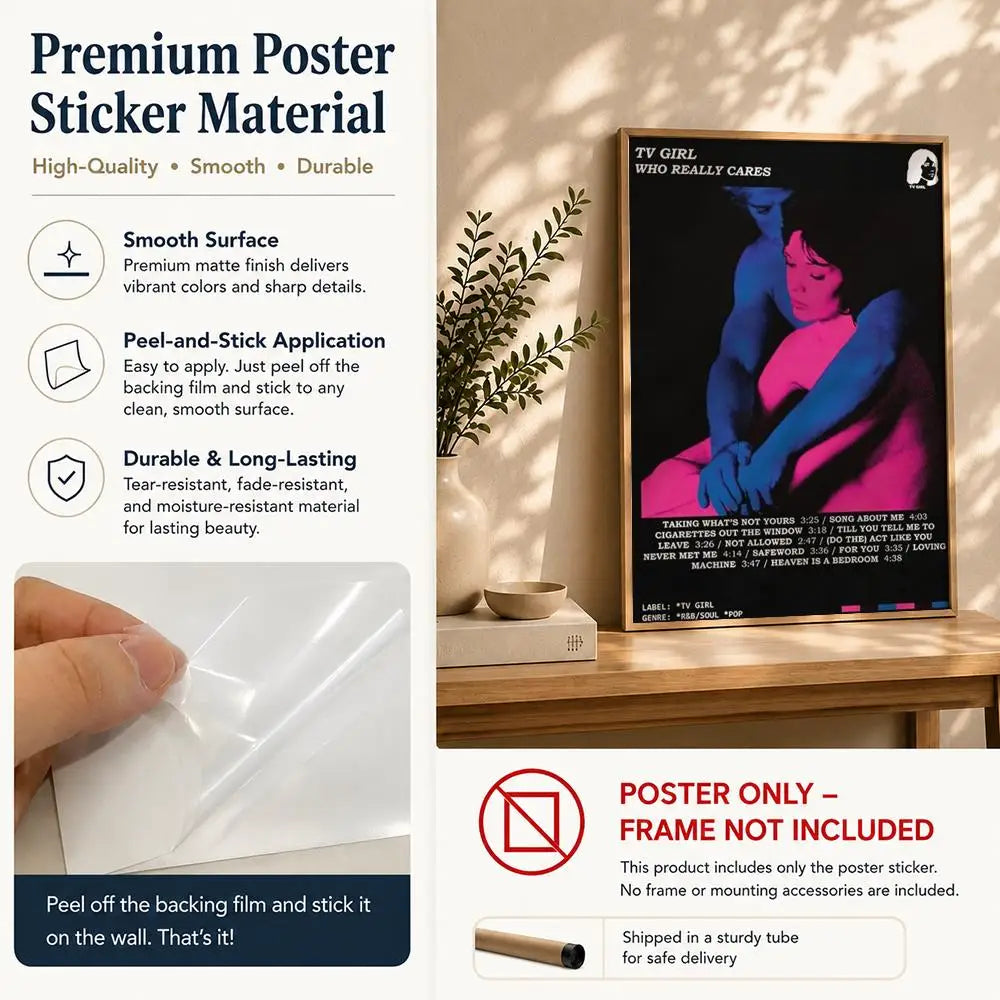 Band T-TV GirlS Poster HD Self Adhesive Waterproof Wall Art Ideal for Home Office Dorm Bedroom Great Gift Peaceful Pleasures Health and Wellness