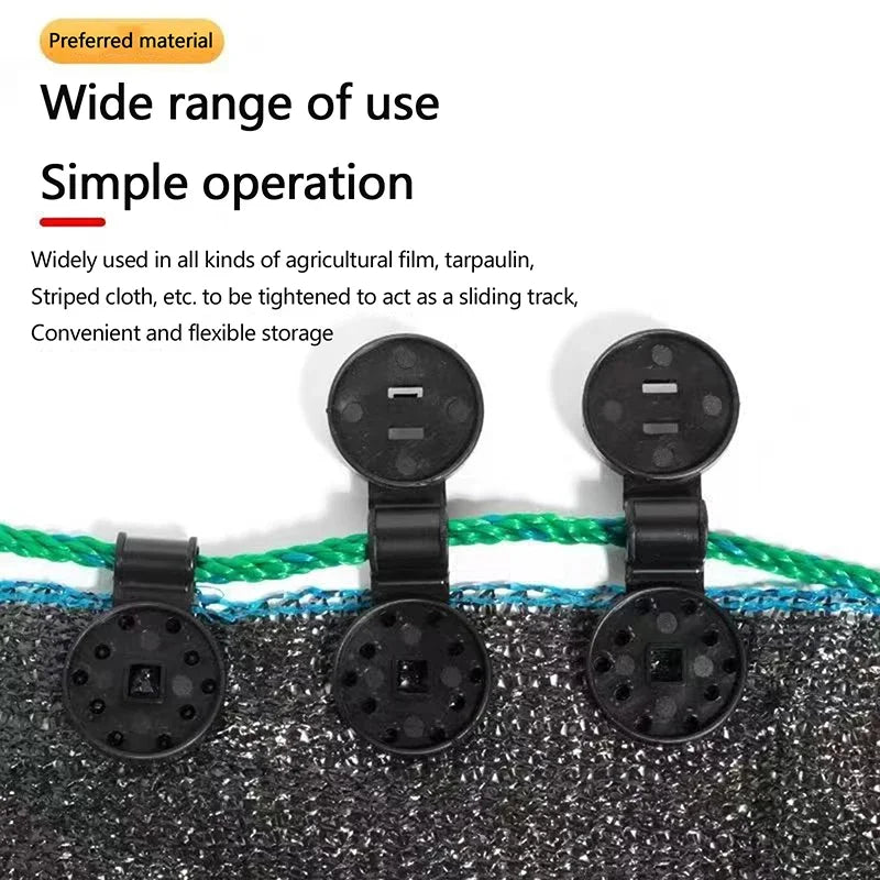 100pcs Plastic Shade Cloth Clips | Greenhouse Net Fixing Clips