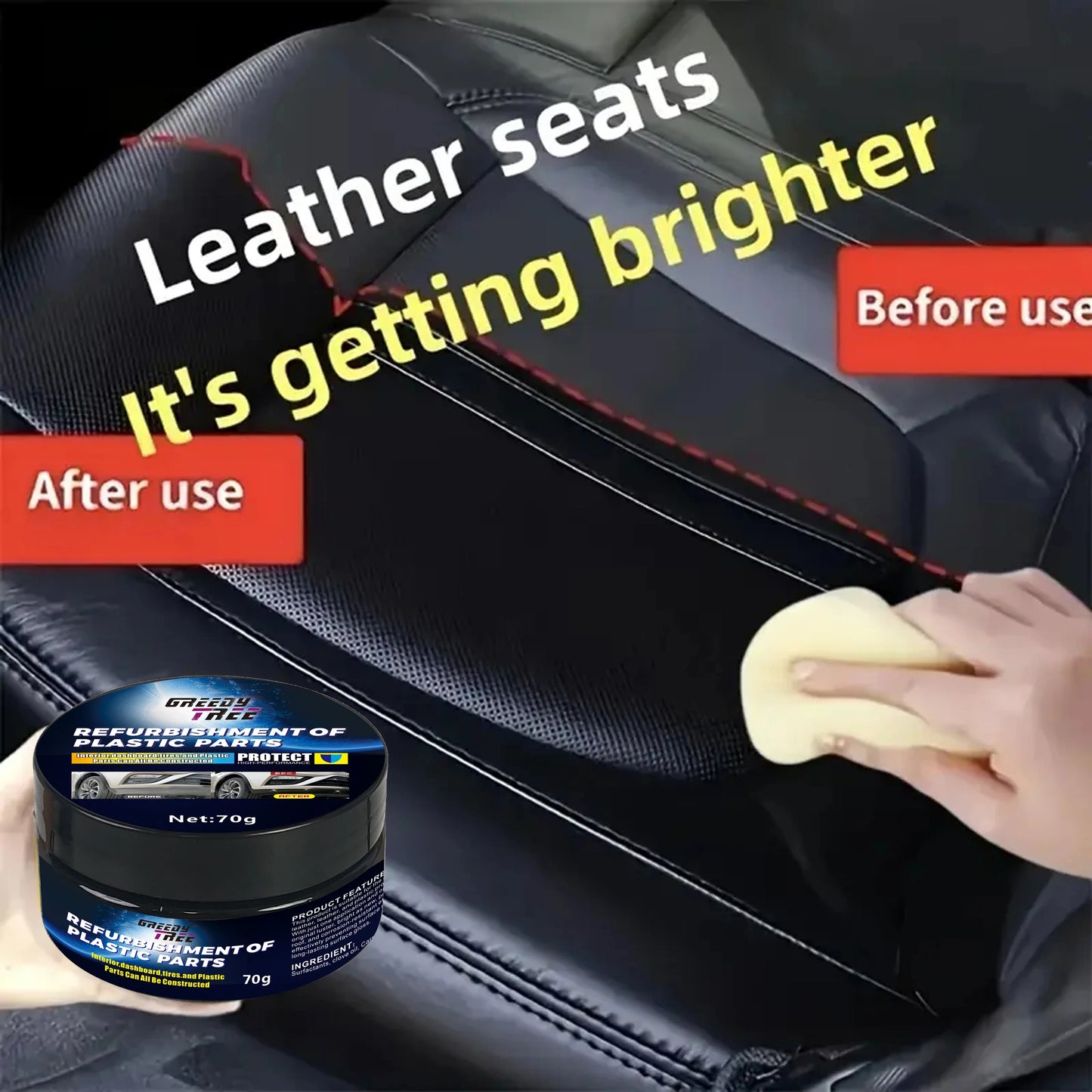 Car Interior Plastic Restorer Cream – Dashboard & Tire Renewal
