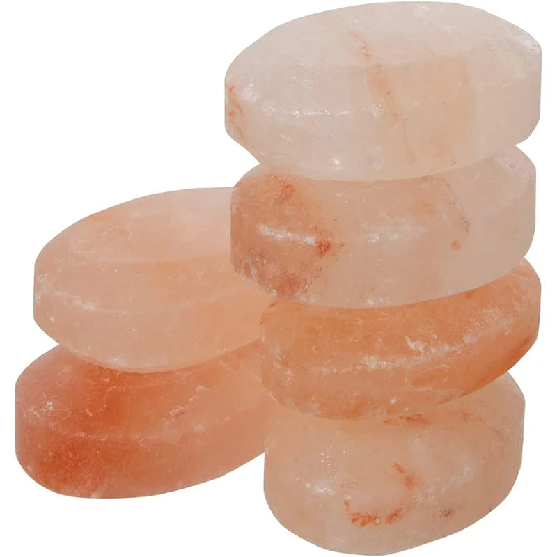 Himalayan Pink Salt Massage Stones Set of 6 | Hand-Carved