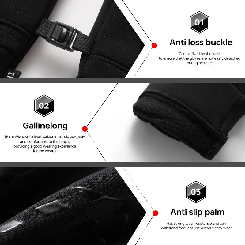 Winter Flip-Finger Touchscreen Gloves – Windproof & Waterproof