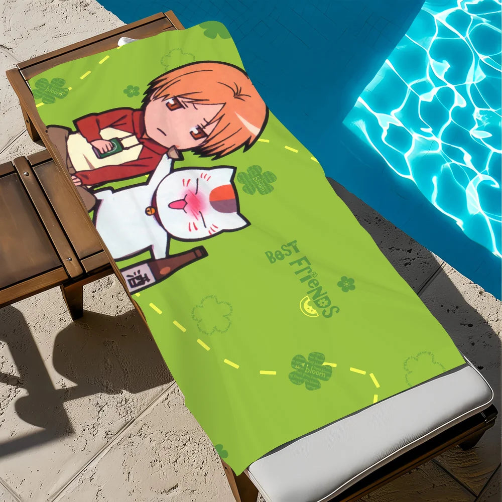 Natsume Yuujinchou Anime Cat Quick-Dry Beach Towel | 11 Sizes Anime Beach Towel Peaceful Pleasures Health and Wellness