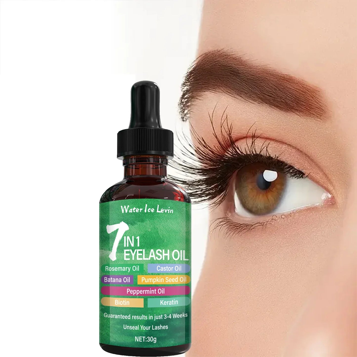 7-in-1 Eyelash Oil – Bee Venom, Collagen & Castor for Growth