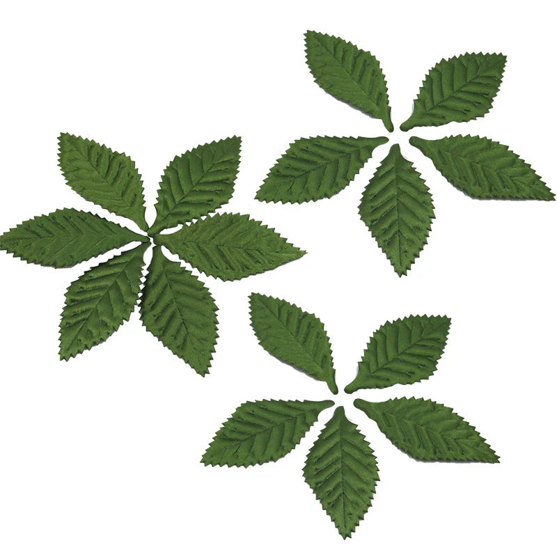 50Pcs Silk Screen Simulated Leaves 6cm | DIY Craft Decor