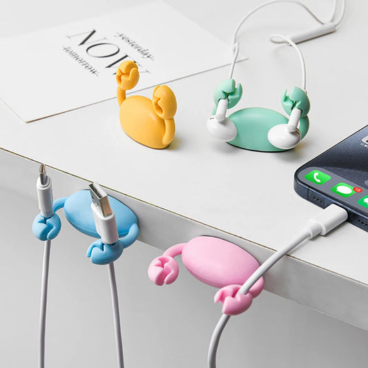 Cartoon Crab Cable Organizer Mobile Charging Holder Storage Bundle Peaceful Pleasures Health and Wellness