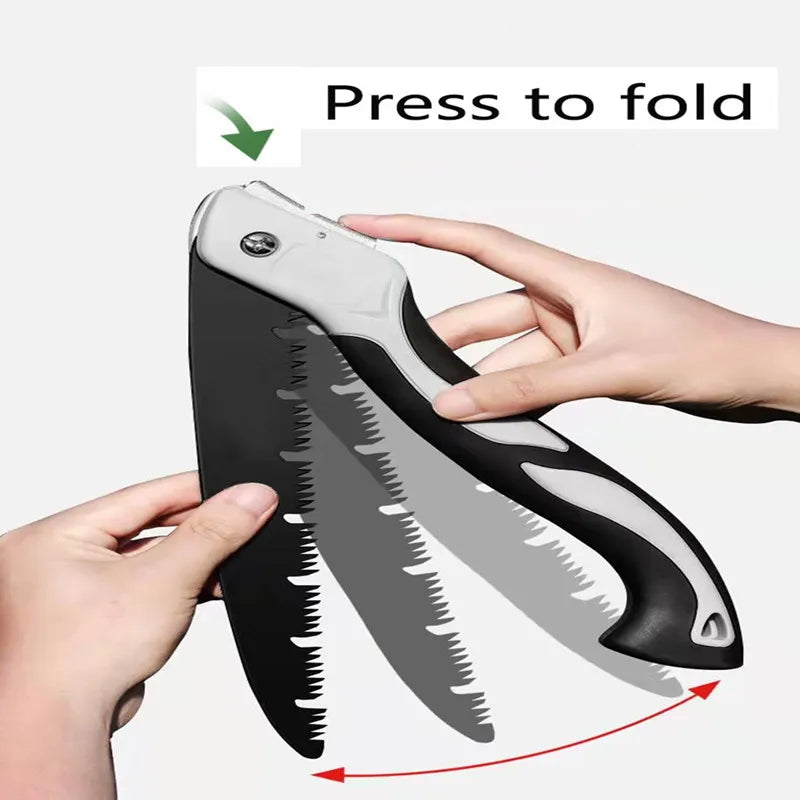 Folding Saw – Sharp Steel Blade for Camping, Pruning & Wood Cutting Peaceful Pleasures Health and Wellness