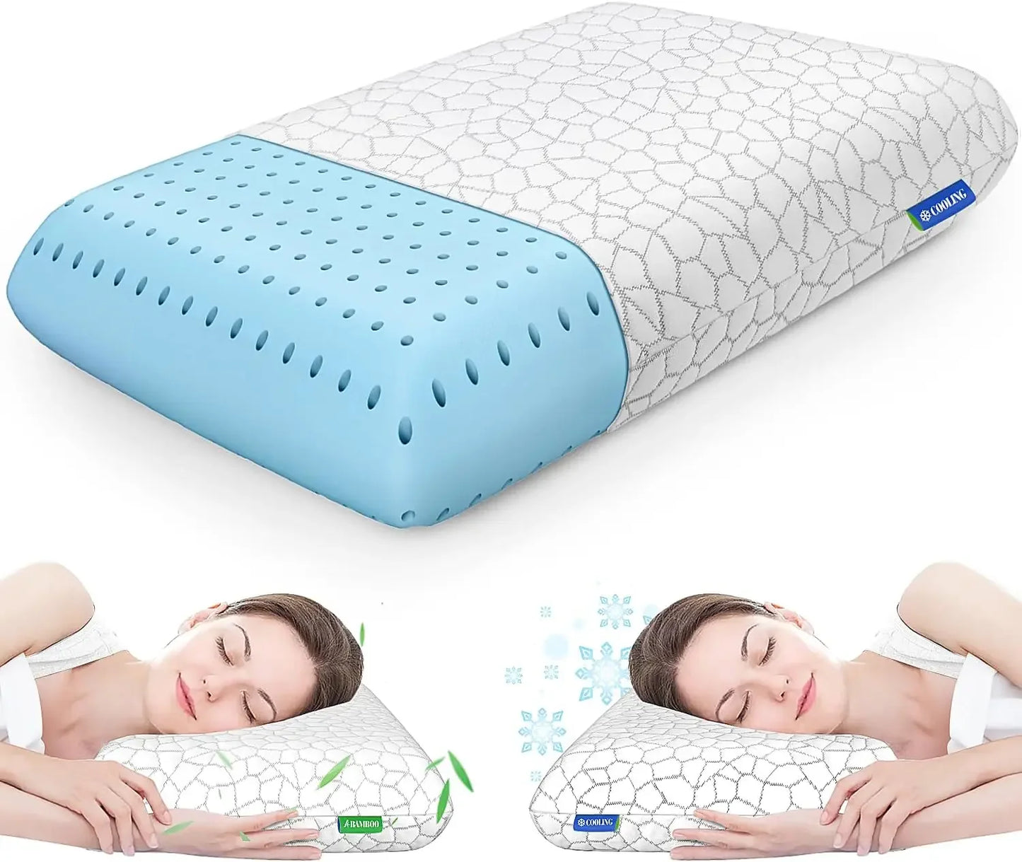 Memory Foam Pillow with Removable Washable Cover, Supports All Sleep Positions, Standard Size (1 Pack) Peaceful Pleasures Health and Wellness United States