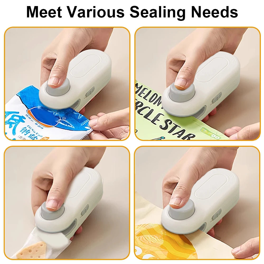 Mini Heat Sealer Plastic Bags Heat Sealing Machine Food Storage Packaging Bag Sealer Portable Handheld Plastic Bag Heat Sealer Peaceful Pleasures Health and Wellness