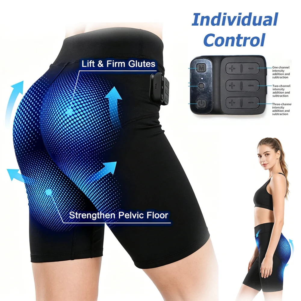VamsLuna EMS Muscle Stimulator Shorts | 3-Zone Wireless Massage