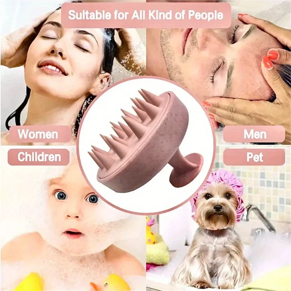 Silicone Scalp Massage Shampoo Brush – Shower Hair Care Tool