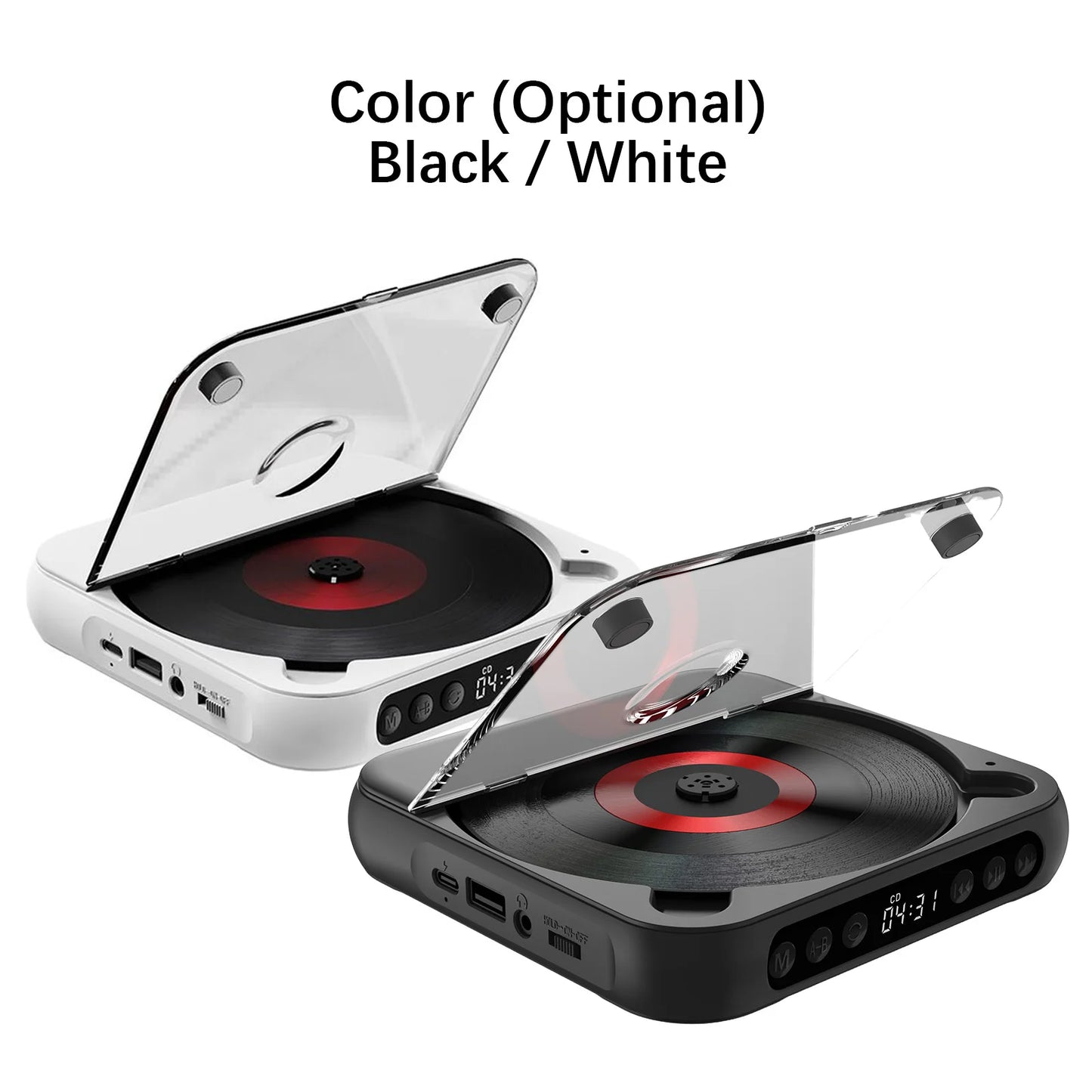 CD Player Portable BT Music Runner Dustproof Cover 6 Modes A-b Repeat