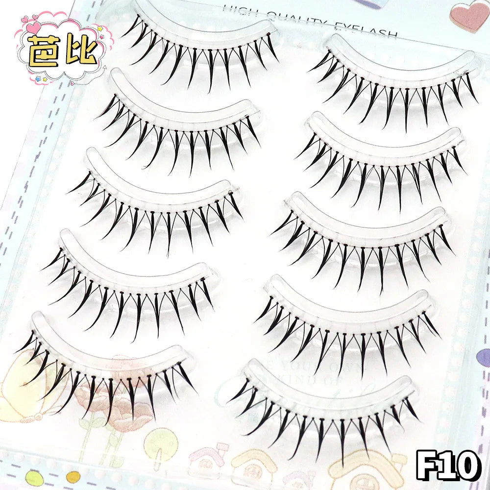 Korean U-shaped False Eyelashes Ins Zhang Yuanying False Eyelashes Natural Wispy Soft V Shaped Lash Extension Comic Eye Makeup Peaceful Pleasures Health and Wellness style 8