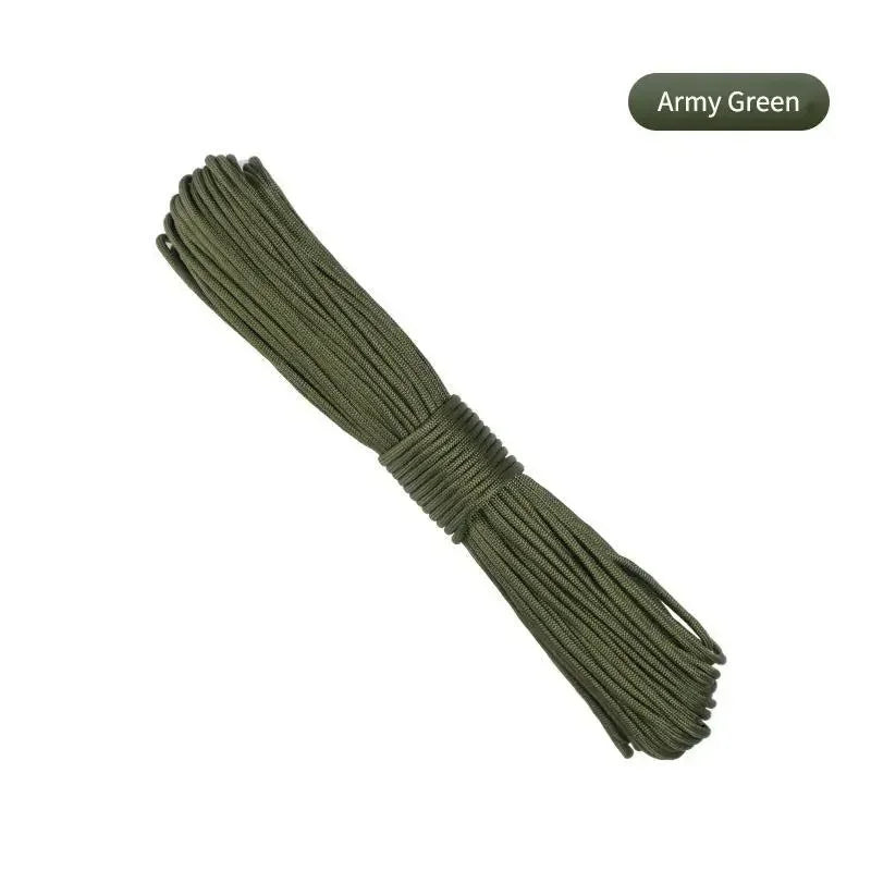 7 Cores 550 Paracord Cord 5 8 16 31 M Dia.4mm For Outdoor Camping Survival Lanyard Parachute Rope Hiking Tent Accessories Peaceful Pleasures Health and Wellness Army green 16M