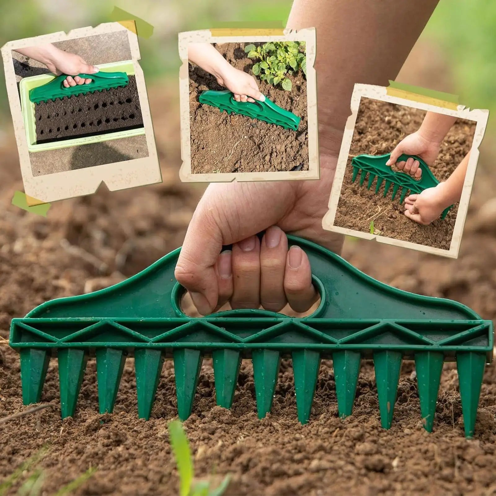 10pcs/set Garden Hand Tools Sowing Dispenser Set Plant Repotting Mat for Planting Seedling Vegetable Tomato Pepper Flower Lawn Peaceful Pleasures Health and Wellness