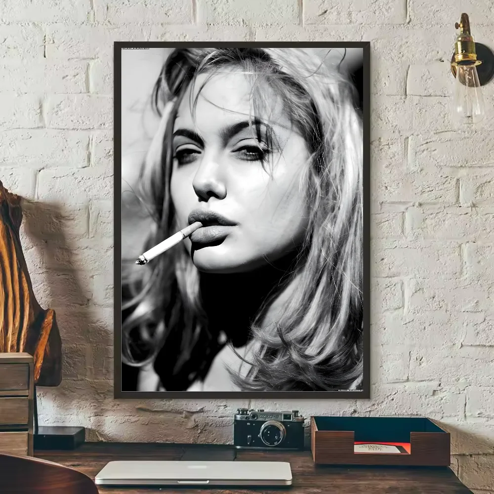 Angelina Jolie HD Poster – Waterproof PVC Wall Art Decor Wall Art Poster Peaceful Pleasures Health and Wellness z1 50X70cmNoframe