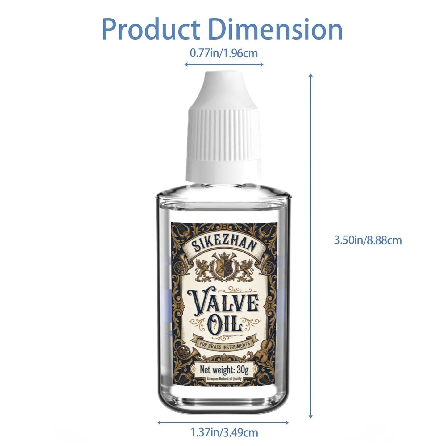 Premium Brass Valve Oil for Trumpet Trombone Tuba - Long-Lasting Piston Lubricant, Smooth Action & Fast Response Brass Care Oil Peaceful Pleasures Health and Wellness