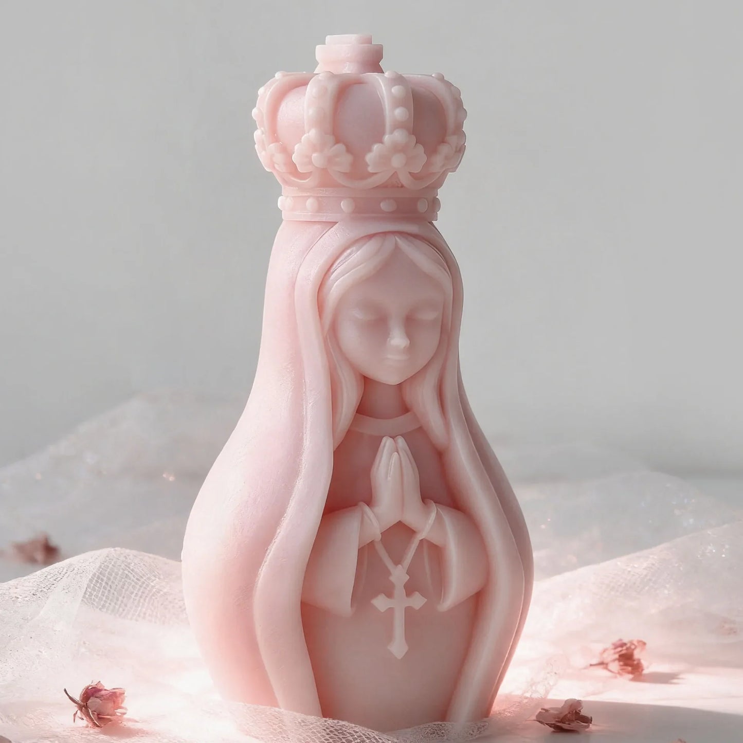 3D Virgin Mary Silicone Candle Mold – DIY Religious Craft Mold
