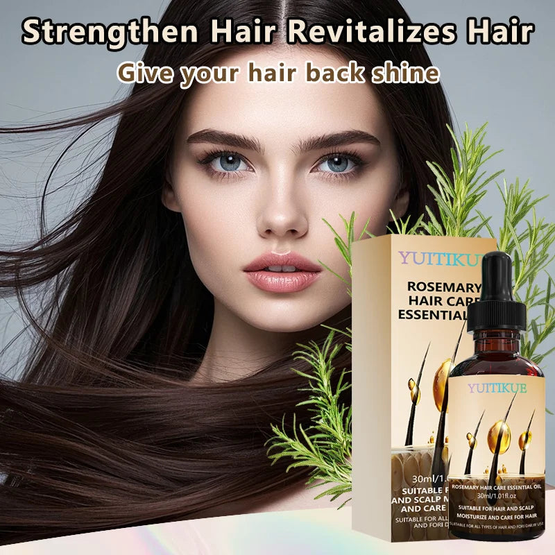 YUITIKUE Rosemary Hair Care Essential Oil | For Hair & Scalp Moisturizing | Suitable For All Hair Types Daily Use 30ml Peaceful Pleasures Health and Wellness