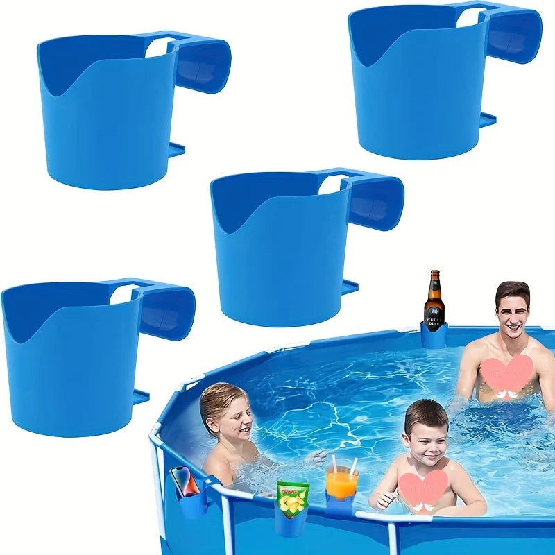 Poolside Cup Holder for Above Ground Pools – 30oz Capacity Pool Cup Holder Peaceful Pleasures Health and Wellness
