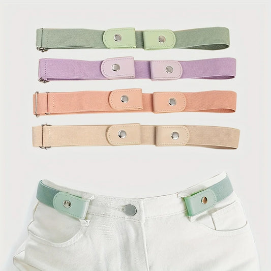 Lazy Person's Belt Macaron Casual Accessory Invisible Loose Fit Peaceful Pleasures Health and Wellness 1pc random color