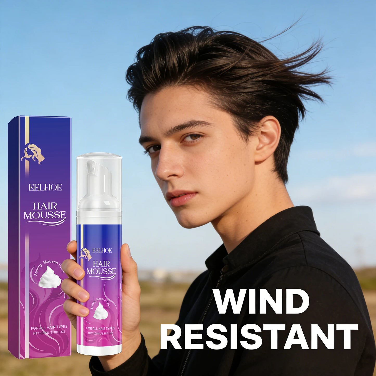 Hair Styling Mousse Moisturizing Long-Lasting Styling Natural Hair Wig Hairstyle Reduce Hair Fragmentation Hairdressing Wig Care Peaceful Pleasures Health and Wellness