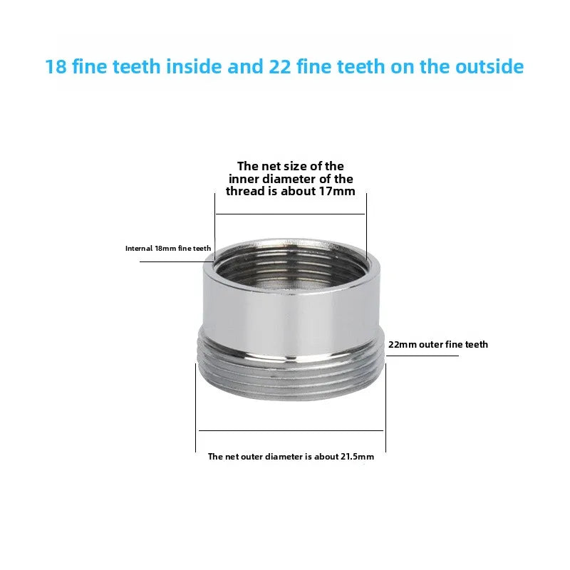 Faucet Thread Adapter 16–32mm Internal & External Fine Tooth