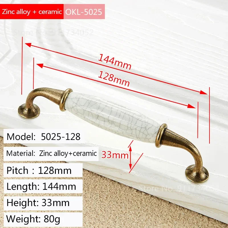 Retro European Bronze Cabinet Drawer Handles & Knobs | Zinc Alloy