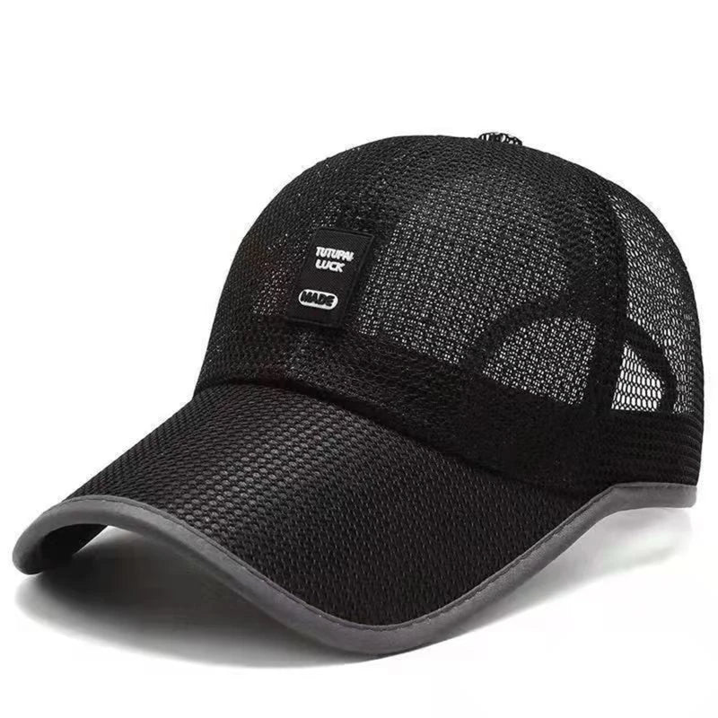 Visors Men Mesh Baseball Caps Sun Shield Cap Outdoor Sports Net Hats For Male Breathable Individuality Men's Hats Peaceful Pleasures Health and Wellness black ONE SIZE