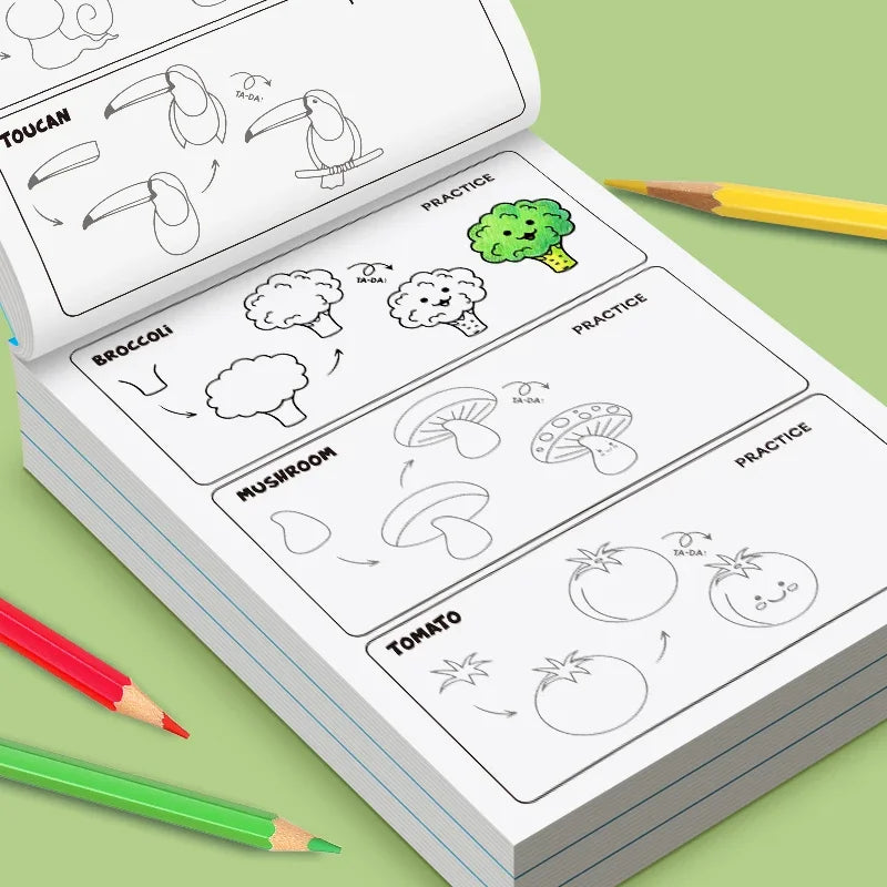 Art Learning Book Kids How Draw Everything Simple Steps Boost