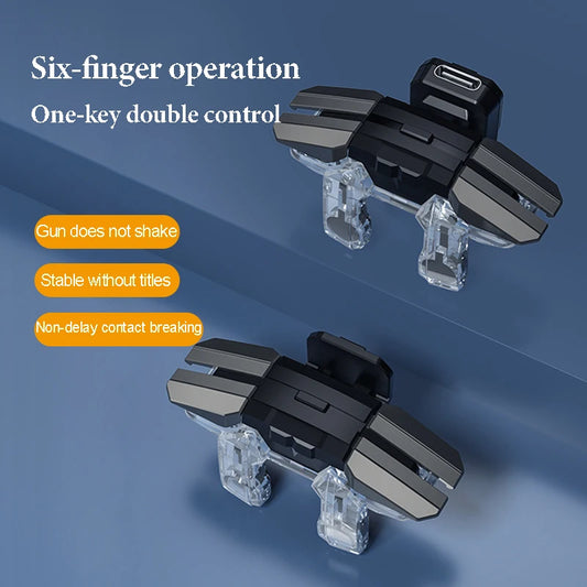 JS65 Six-fingered Chicken-eating Artifact for mobile phone Auxiliary Gun Shooting and Peace Pulse Repetition Game handle Peaceful Pleasures Health and Wellness