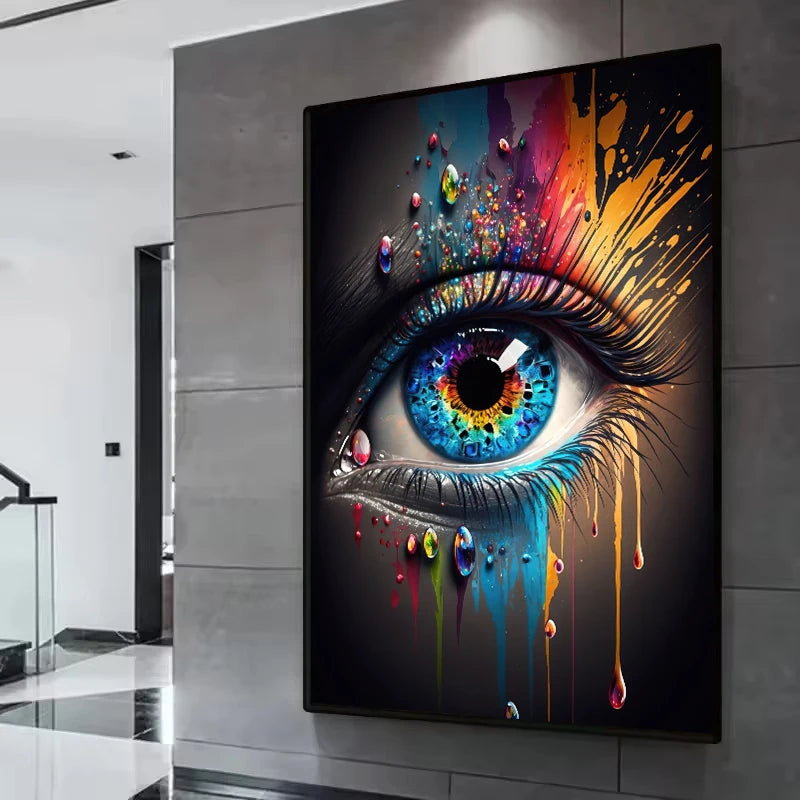 Abstract Eye Canvas Wall Art HD Print – Home & Office Decor Canvas Wall Art Peaceful Pleasures Health and Wellness