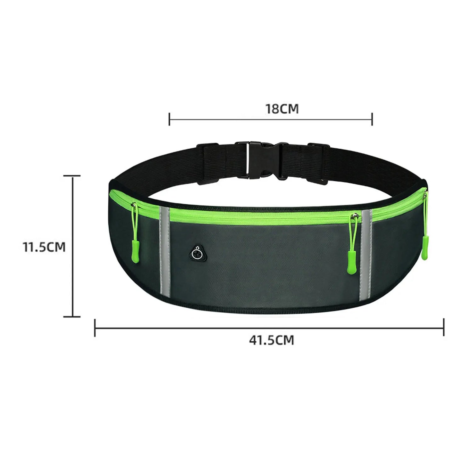 Outdoor Sports Waist Bag for Phones with Reflective Strips Soft Touch Polyester Fanny Pack for Men Women Running Hiking Peaceful Pleasures Health and Wellness