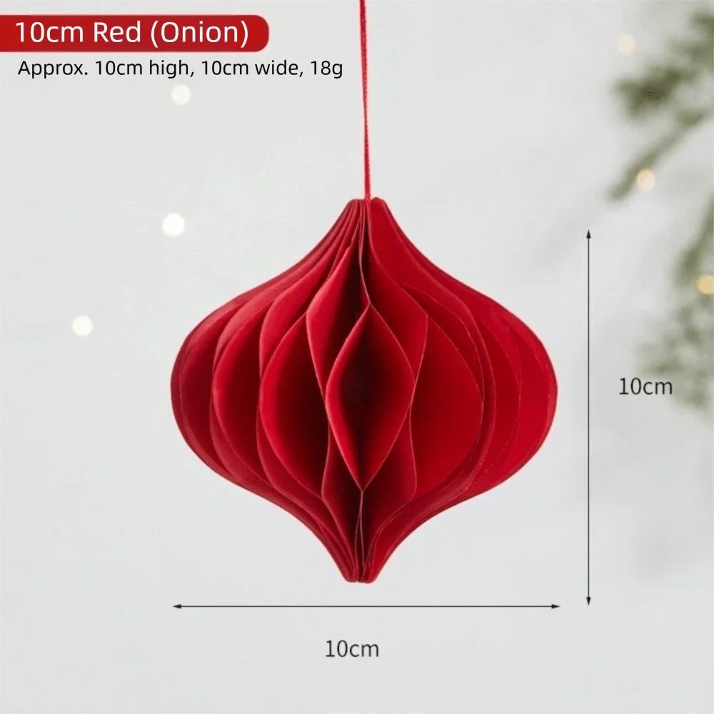 Red Honeycomb Paper Hanging Decoration with Tassel | New Year