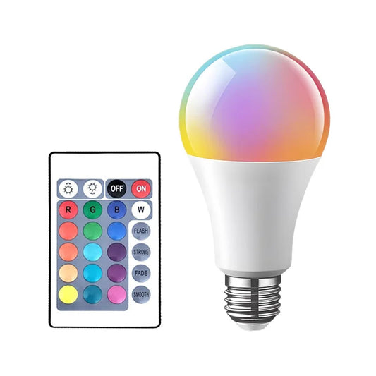 E27 RGB LED Light Bulb 220V Multicolor White Color Changing Lamp with IR Remote Control for Bedroom Party Home Decor Peaceful Pleasures Health and Wellness