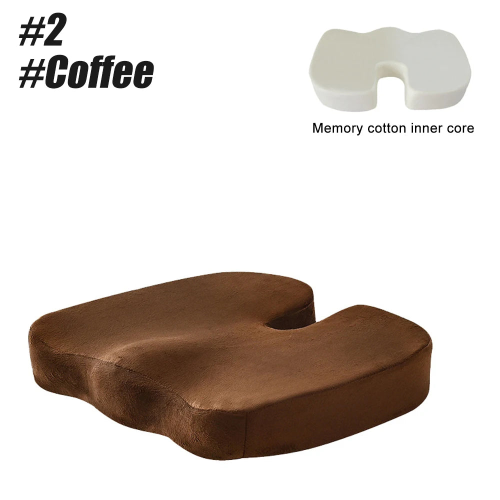 WEFITON Memory Foam Seat Cushion – Tailbone & Sciatica Relief Memory Foam Seat Cushion Peaceful Pleasures Health and Wellness 2-Coffee-1PCS